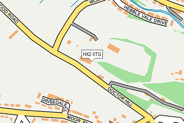 HX2 0TG map - OS OpenMap – Local (Ordnance Survey)