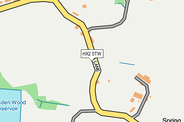HX2 0TW map - OS OpenMap – Local (Ordnance Survey)
