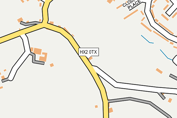 HX2 0TX map - OS OpenMap – Local (Ordnance Survey)