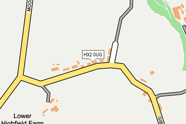 HX2 0UG map - OS OpenMap – Local (Ordnance Survey)