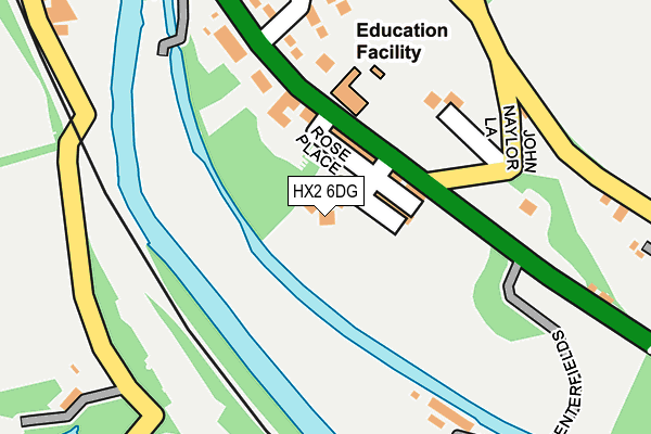 HX2 6DG map - OS OpenMap – Local (Ordnance Survey)