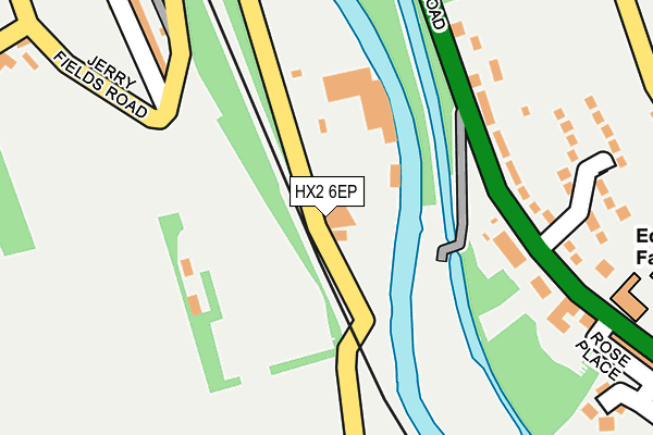 HX2 6EP map - OS OpenMap – Local (Ordnance Survey)