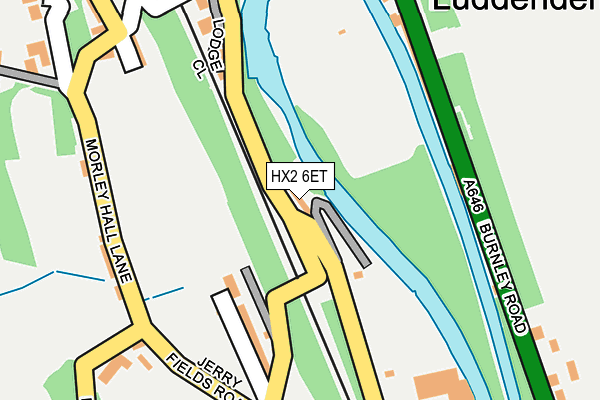HX2 6ET map - OS OpenMap – Local (Ordnance Survey)