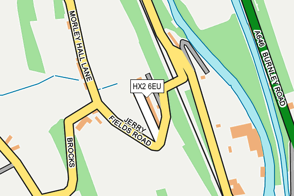 HX2 6EU map - OS OpenMap – Local (Ordnance Survey)