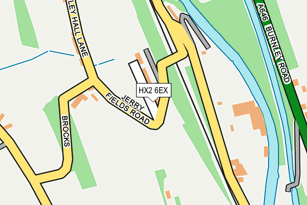 HX2 6EX map - OS OpenMap – Local (Ordnance Survey)