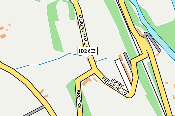 HX2 6EZ map - OS OpenMap – Local (Ordnance Survey)