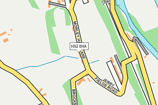 HX2 6HA map - OS OpenMap – Local (Ordnance Survey)