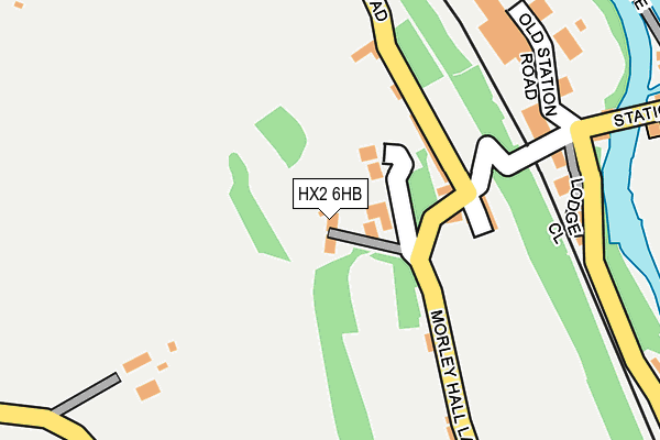 HX2 6HB map - OS OpenMap – Local (Ordnance Survey)