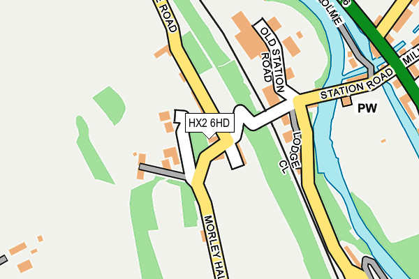 HX2 6HD map - OS OpenMap – Local (Ordnance Survey)