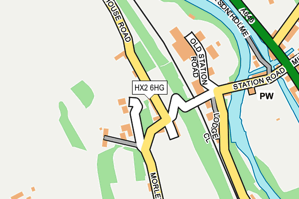 HX2 6HG map - OS OpenMap – Local (Ordnance Survey)