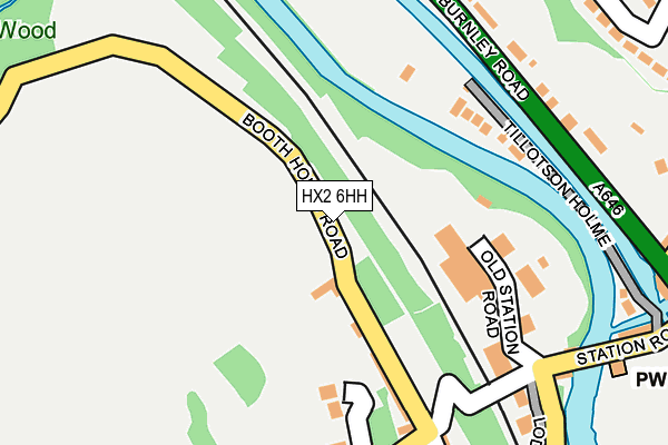 HX2 6HH map - OS OpenMap – Local (Ordnance Survey)