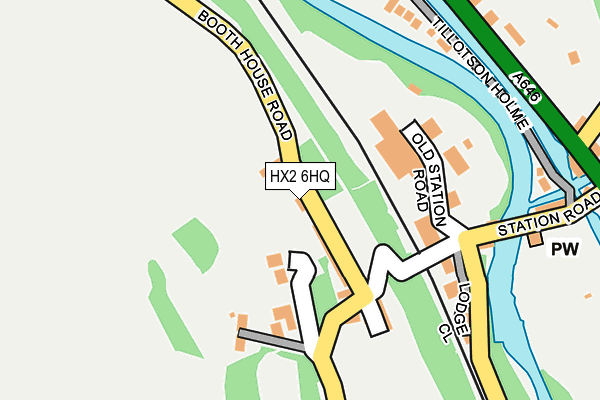 HX2 6HQ map - OS OpenMap – Local (Ordnance Survey)