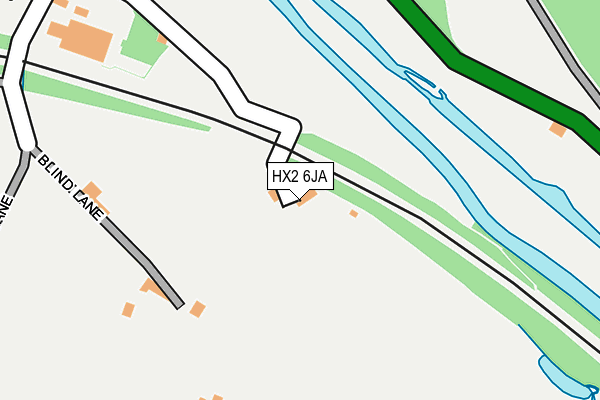 HX2 6JA map - OS OpenMap – Local (Ordnance Survey)