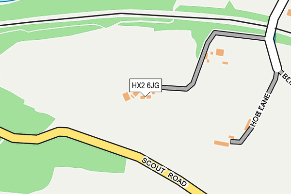 HX2 6JG map - OS OpenMap – Local (Ordnance Survey)