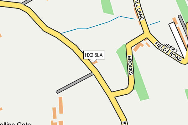 HX2 6LA map - OS OpenMap – Local (Ordnance Survey)