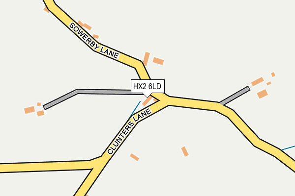 HX2 6LD map - OS OpenMap – Local (Ordnance Survey)