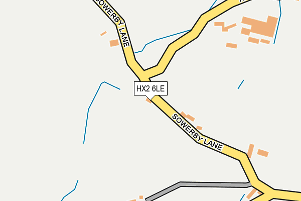 HX2 6LE map - OS OpenMap – Local (Ordnance Survey)