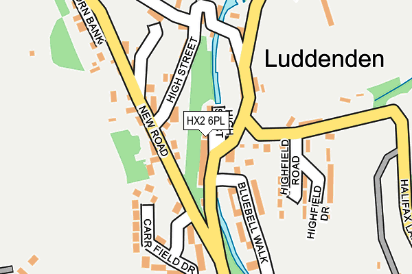 HX2 6PL map - OS OpenMap – Local (Ordnance Survey)