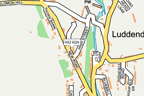 HX2 6QH map - OS OpenMap – Local (Ordnance Survey)