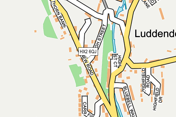 HX2 6QJ map - OS OpenMap – Local (Ordnance Survey)