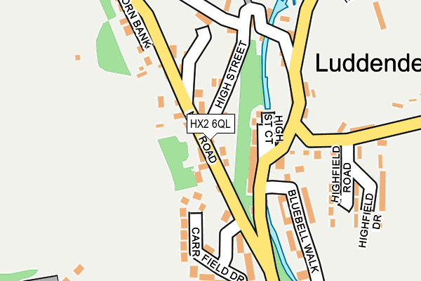 HX2 6QL map - OS OpenMap – Local (Ordnance Survey)