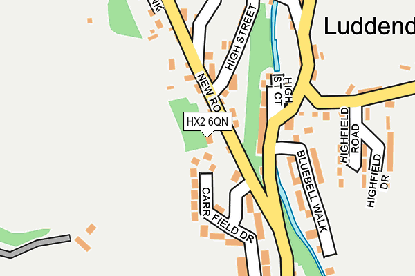 HX2 6QN map - OS OpenMap – Local (Ordnance Survey)
