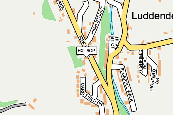 HX2 6QP map - OS OpenMap – Local (Ordnance Survey)