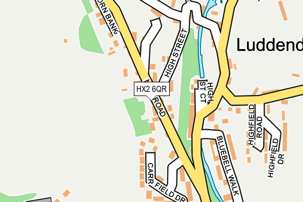 HX2 6QR map - OS OpenMap – Local (Ordnance Survey)