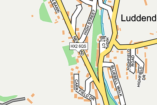 HX2 6QS map - OS OpenMap – Local (Ordnance Survey)