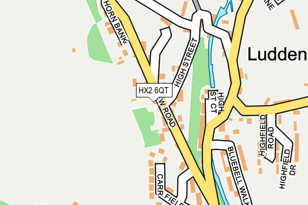 HX2 6QT map - OS OpenMap – Local (Ordnance Survey)