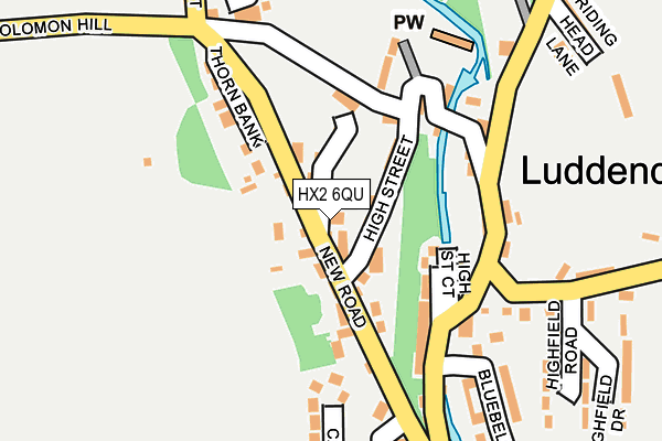 HX2 6QU map - OS OpenMap – Local (Ordnance Survey)