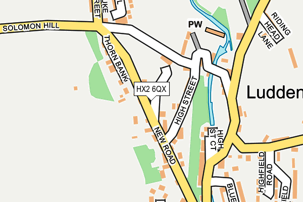 HX2 6QX map - OS OpenMap – Local (Ordnance Survey)