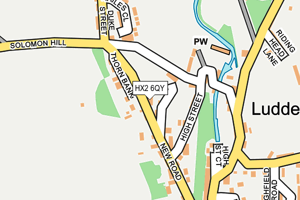 HX2 6QY map - OS OpenMap – Local (Ordnance Survey)