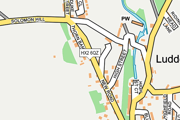 HX2 6QZ map - OS OpenMap – Local (Ordnance Survey)