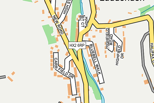 HX2 6RP map - OS OpenMap – Local (Ordnance Survey)
