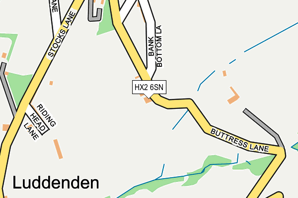 HX2 6SN map - OS OpenMap – Local (Ordnance Survey)