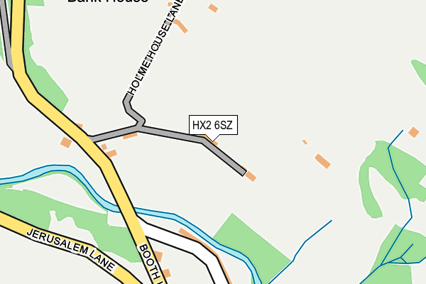 HX2 6SZ map - OS OpenMap – Local (Ordnance Survey)