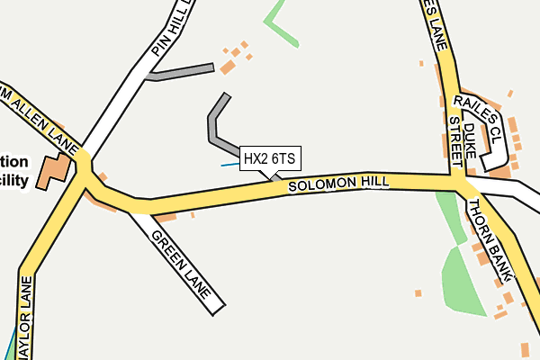 HX2 6TS map - OS OpenMap – Local (Ordnance Survey)