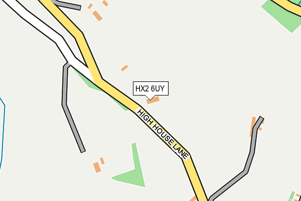 HX2 6UY map - OS OpenMap – Local (Ordnance Survey)