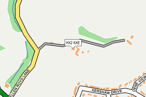 HX2 6XE map - OS OpenMap – Local (Ordnance Survey)