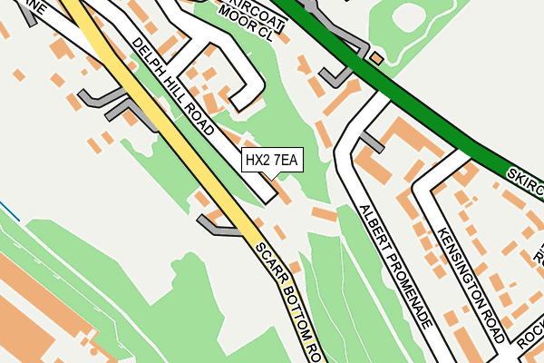 HX2 7EA map - OS OpenMap – Local (Ordnance Survey)