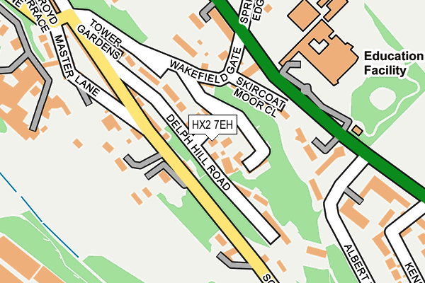 HX2 7EH map - OS OpenMap – Local (Ordnance Survey)