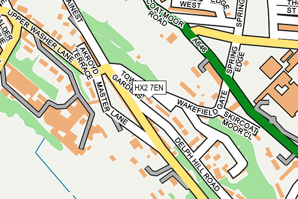 HX2 7EN map - OS OpenMap – Local (Ordnance Survey)