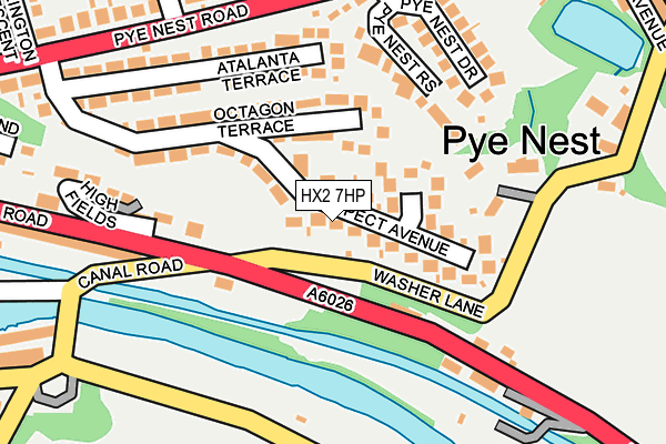 HX2 7HP map - OS OpenMap – Local (Ordnance Survey)