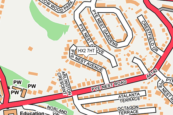 HX2 7HT map - OS OpenMap – Local (Ordnance Survey)