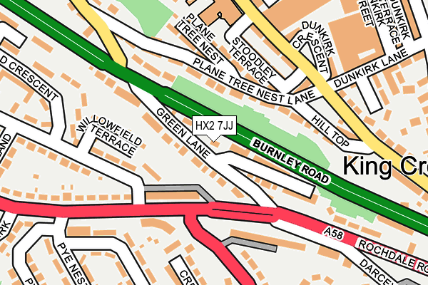 HX2 7JJ map - OS OpenMap – Local (Ordnance Survey)