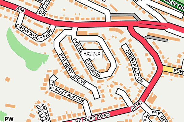 HX2 7JX map - OS OpenMap – Local (Ordnance Survey)