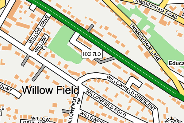 HX2 7LQ map - OS OpenMap – Local (Ordnance Survey)