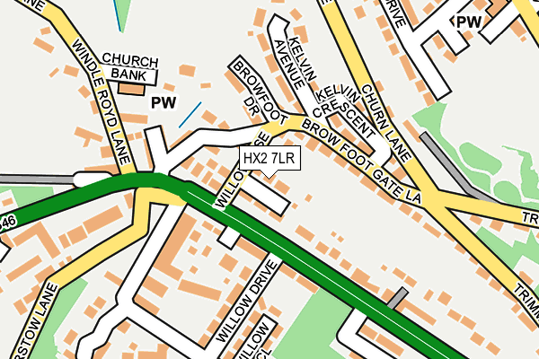 HX2 7LR map - OS OpenMap – Local (Ordnance Survey)