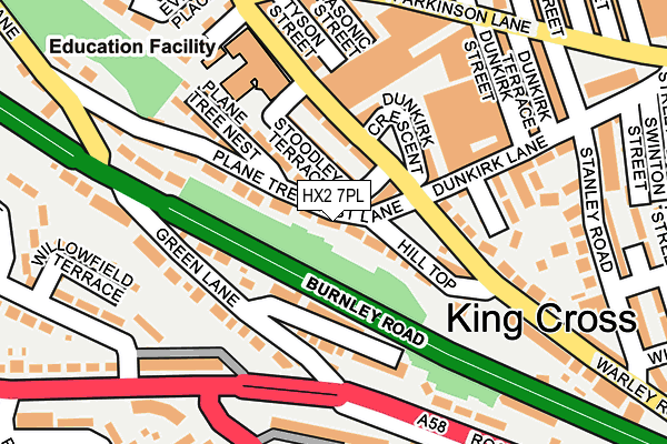 HX2 7PL map - OS OpenMap – Local (Ordnance Survey)